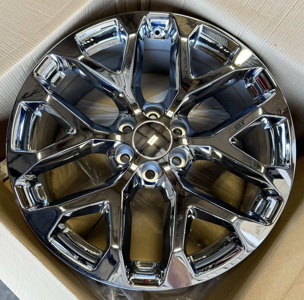 Chrome Snowflake 22" Wheels Blackhawk R/T Tires GMC Sierra Yukon Denali Set Of 43