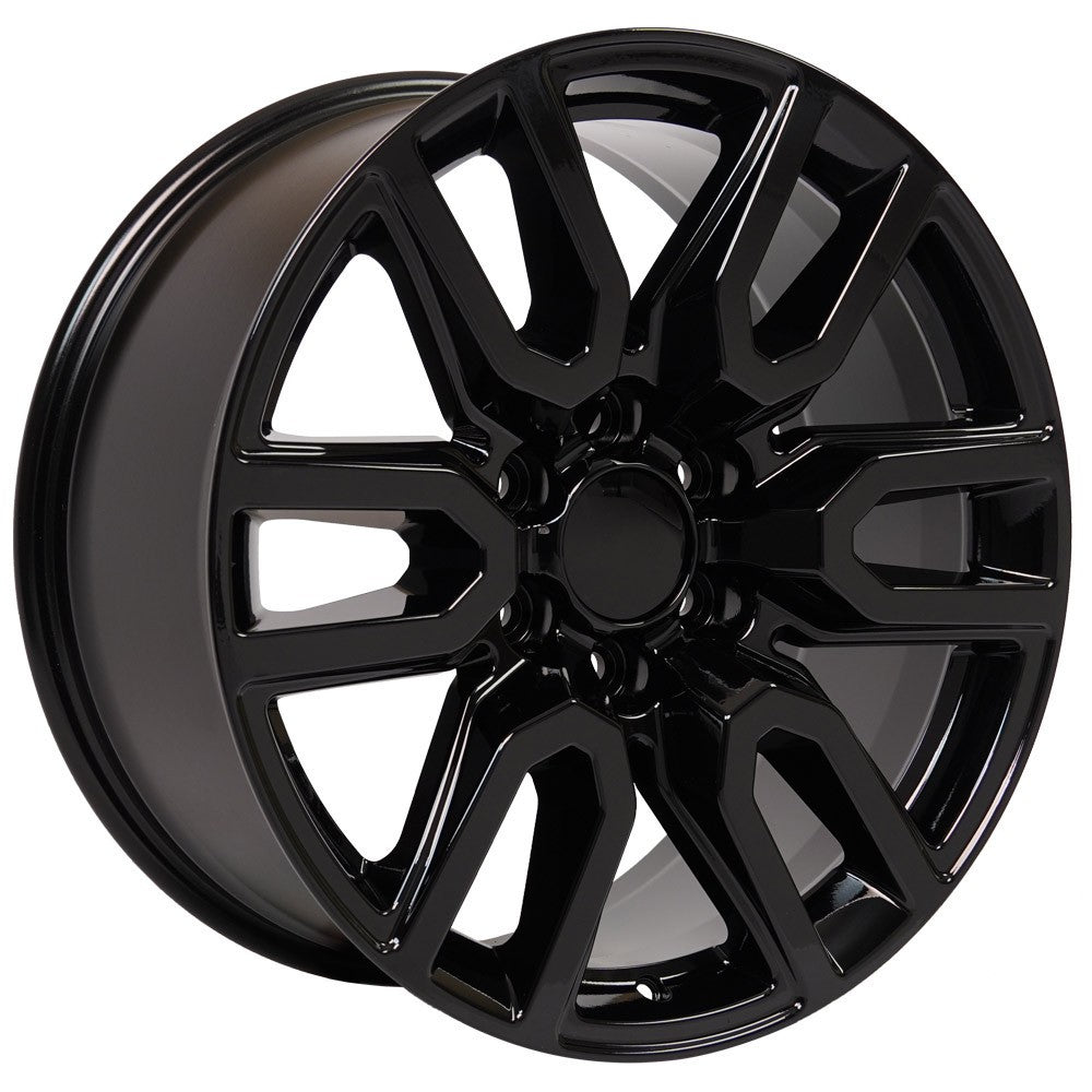 20" Black Elevation Style Wheels Blackhawk R/T Tires GMC Sierra Yukon New Set 43