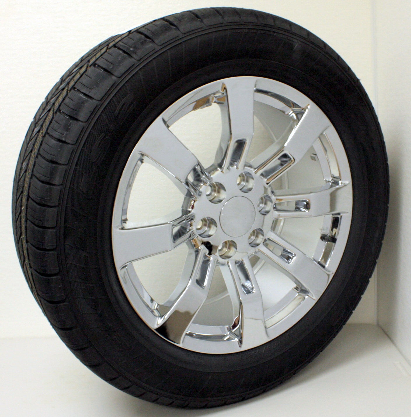 GMC 20" Chrome 8 Spoke Replica Wheels Goodyear Tires 2000-18 Sierra Yukon Denali1