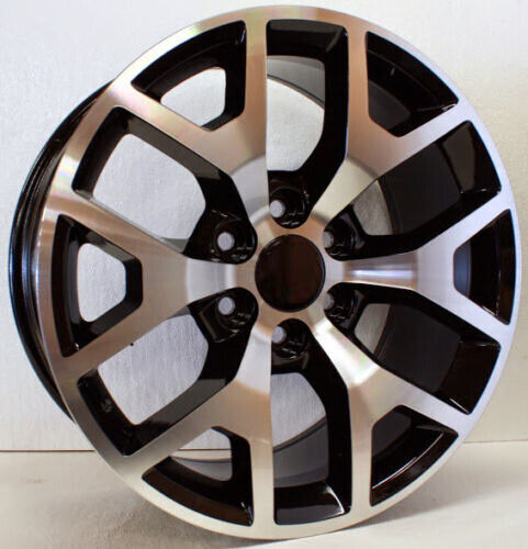 Chevy 22" Black and Machine Honeycomb Rims For 2000-18 Silverado Tahoe Suburban0