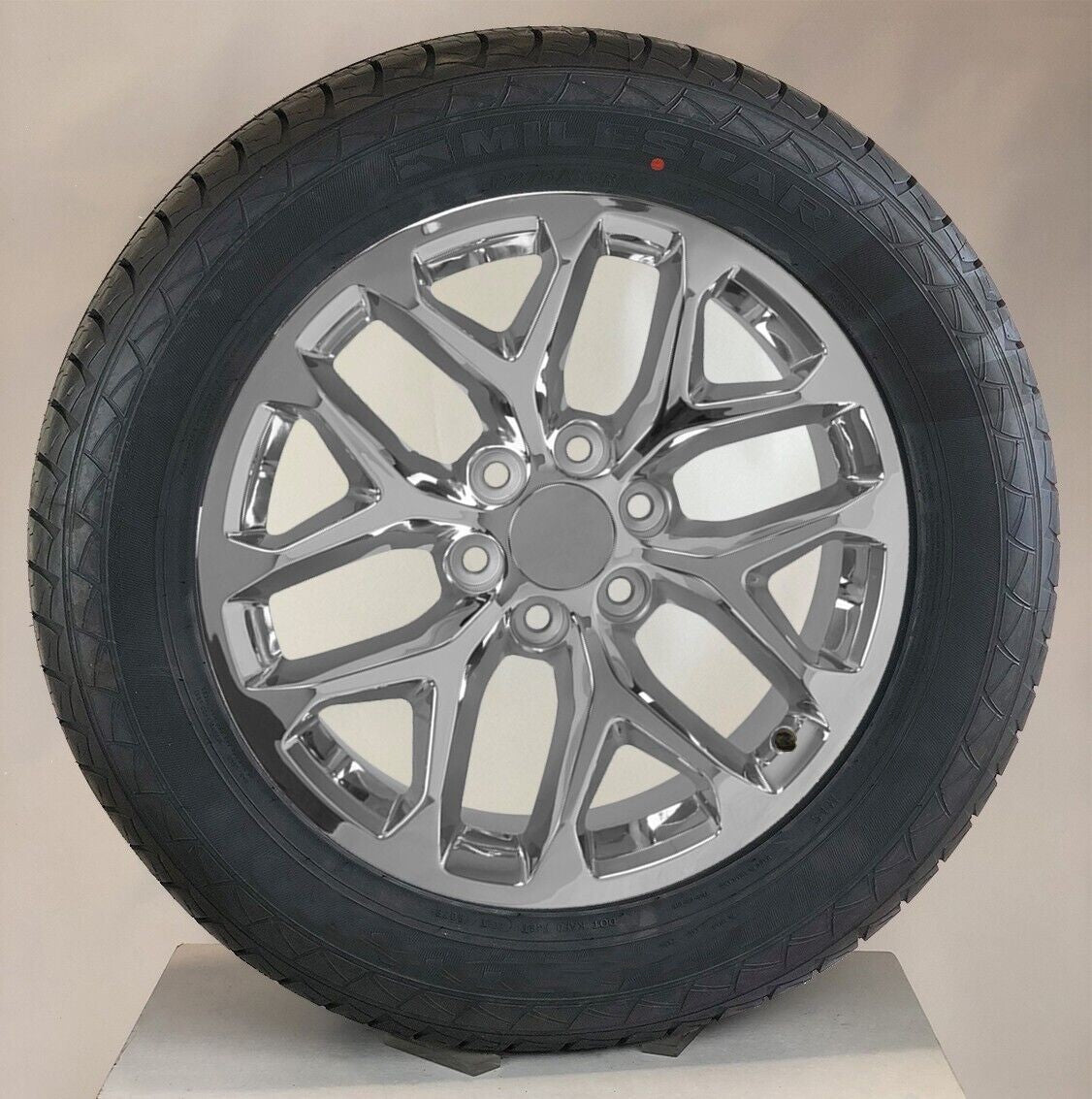 GMC 20" Chrome Snowflake Wheels 275/60R20 Tires For Sierra Yukon Denali Escalade4