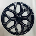 GMC 22" Gloss Black Milled Snowflake Wheels 2000-2026 Sierra Yukon Denali0