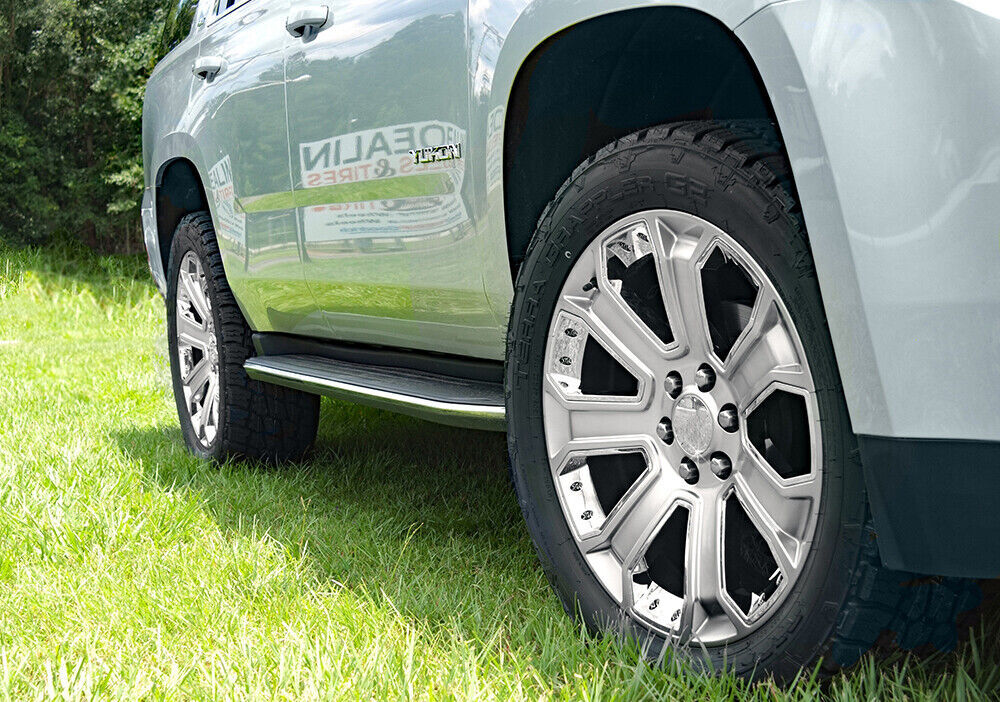 Chevy 20" Hyper Silver with Chrome Wheels fits 2000-18 Silverado Tahoe Suburban1