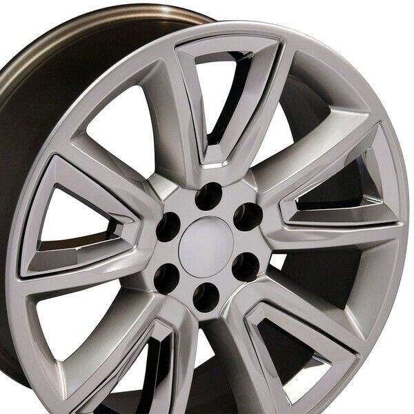 20" Hyper Silver with Chrome Wheels Rims for 2000-2026 GMC Yukon Denali Sierra1