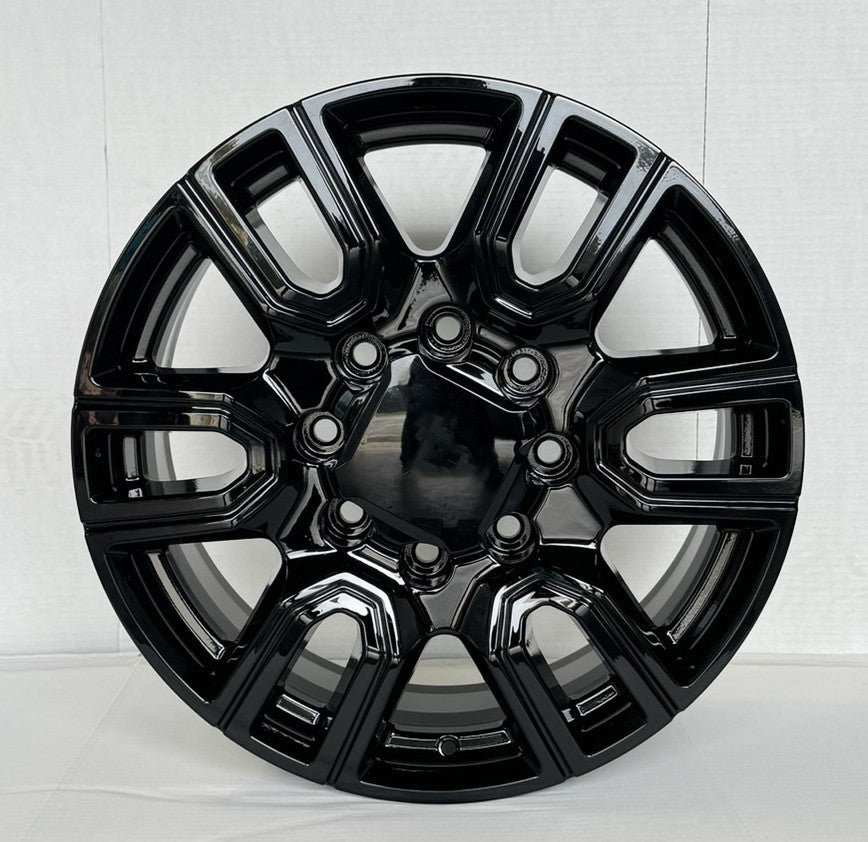 2011-2026 Chevy Silverado 2500 Black SLT 20" 8-180 Wheels 33x12.50R20 R/T Tires1