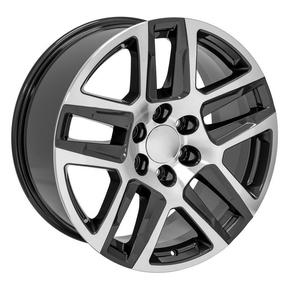 20" Gunmetal and Machine Chevy Silverado Replica Wheels Set 4 fits 2000-20262