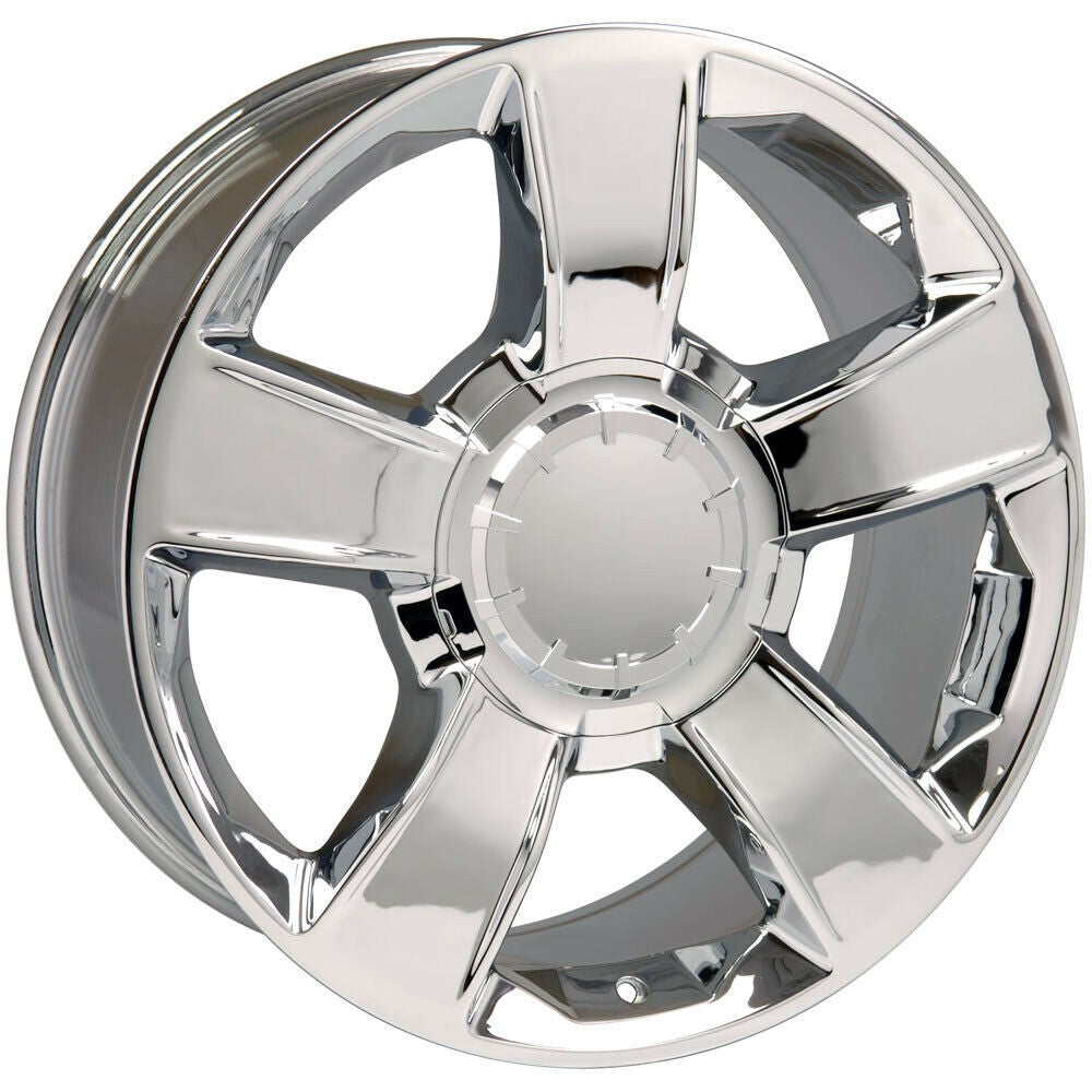 Chevy 20" Chrome Five Spoke Wheels Goodyear Tires Silverado Tahoe Suburban2