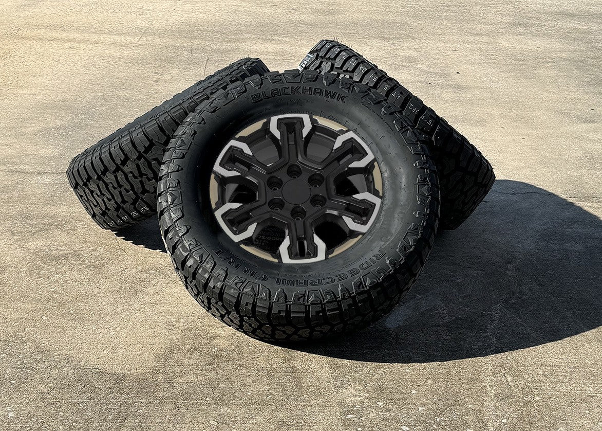 Chevy Silverado Colorado 18" Black Two Tone ZR2 Wheels Blackhawk RT Tires1