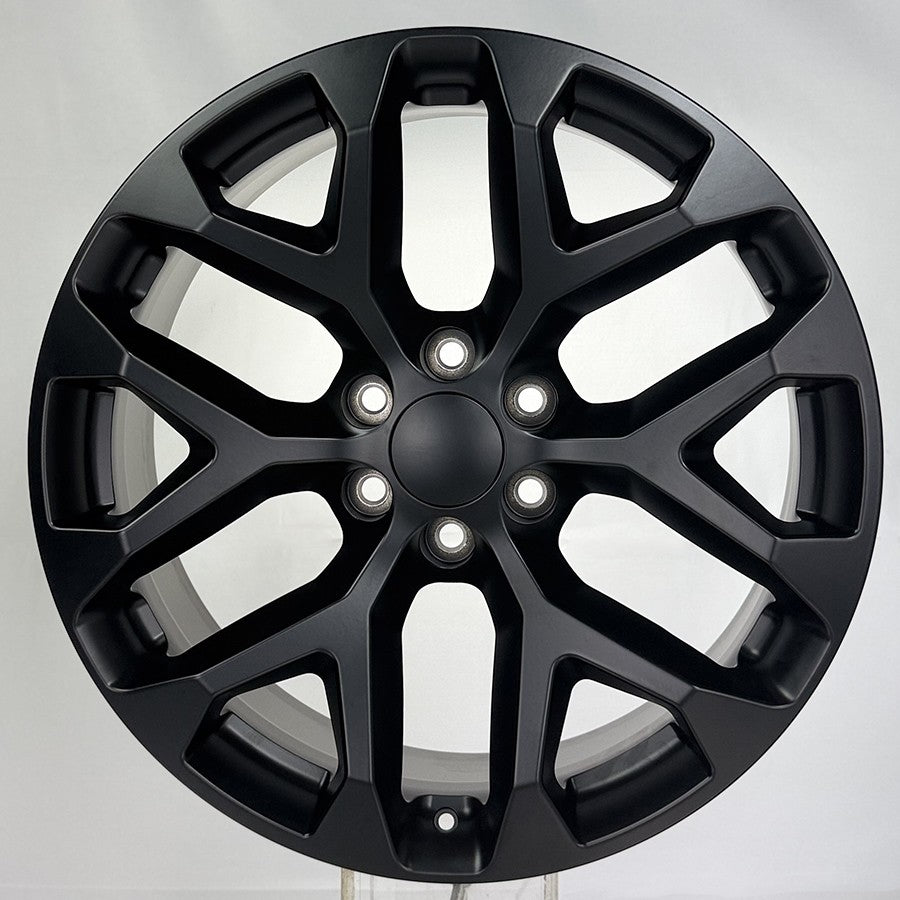 Chevy Silverado Suburban Tahoe 20" Satin Black Snowflake Wheels Goodyear Tires4