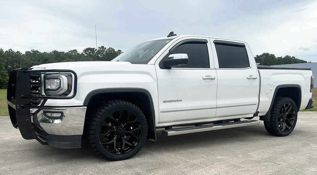 Black Snowflake 22" Wheels Blackhawk R/T Tires GMC Sierra Yukon Denali New Set 45