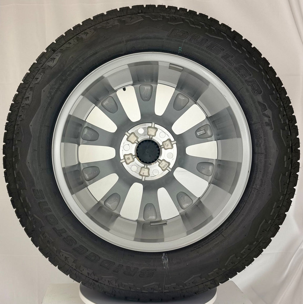 20" GMC Sierra Yukon Gunmetal OEM Wheels Bridgestone A/T Tires TPMS New Takeoff7