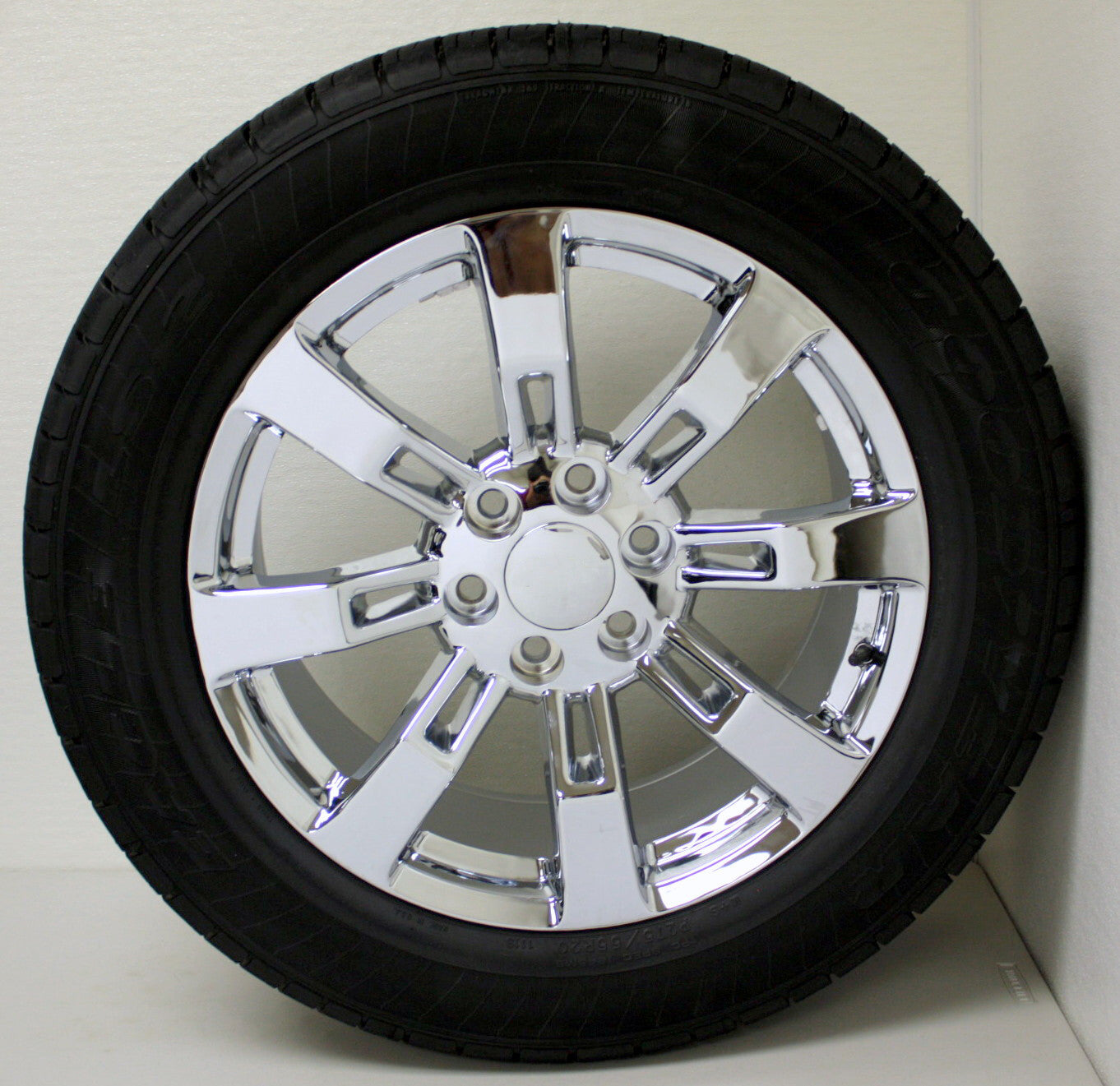 20" Chrome 8 Spoke Wheels Goodyear Tires 2000-18 Chevy Silverado Tahoe Suburban1