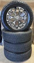 Chevy Silverado 20" Chrome Snowflake NEW Wheels Goodyear AT Takeoff Tires TPMS0
