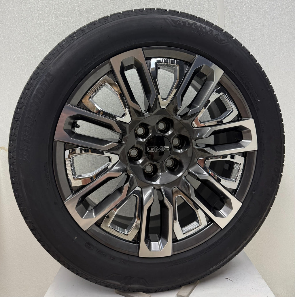 22" GMC Sierra Yukon Denali Ultimate OEM Wheels Bridgestone Tires New Takeoff0