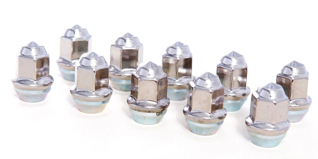 Set of 10 NEW 1/2"-20 Right Hand Thread Trailer Lug Nuts0