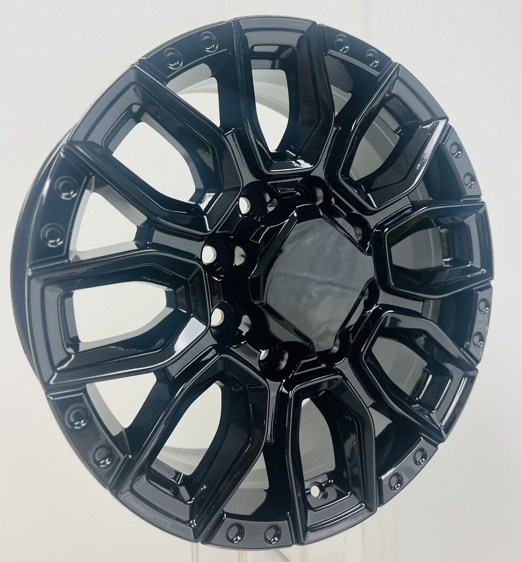 2011-2026 Chevy Silverado 2500 3500 Gloss Black Aluminum 20" 8 Lug Wheels1