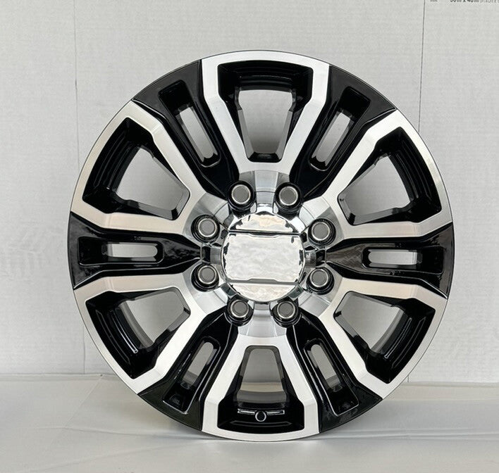 2001-2010 GMC Sierra 2500 Black & Machine Denali 20" 8-165 Wheels 265/60R20 A/T4