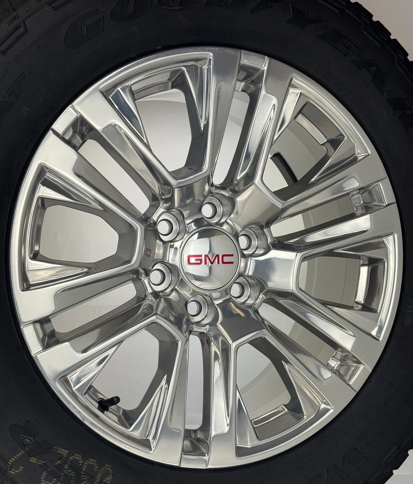 20" GMC Sierra Polished Denali OEM Wheels Goodyear AT Tires New Takeoff TPMS LUG1