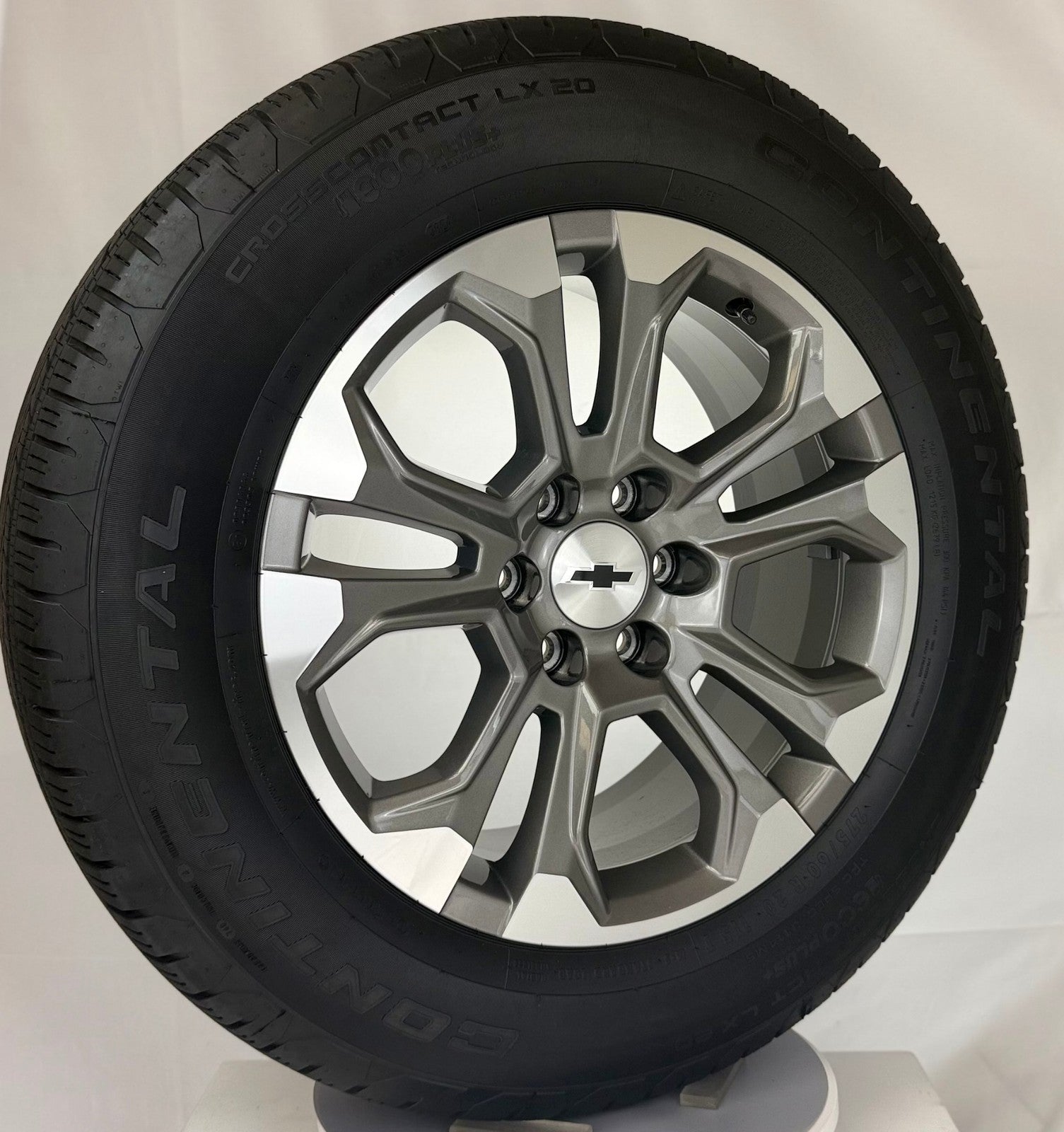 20" Chevy Silverado Tahoe Suburban OEM GM Wheels Continental Tires TPMS LUGS4