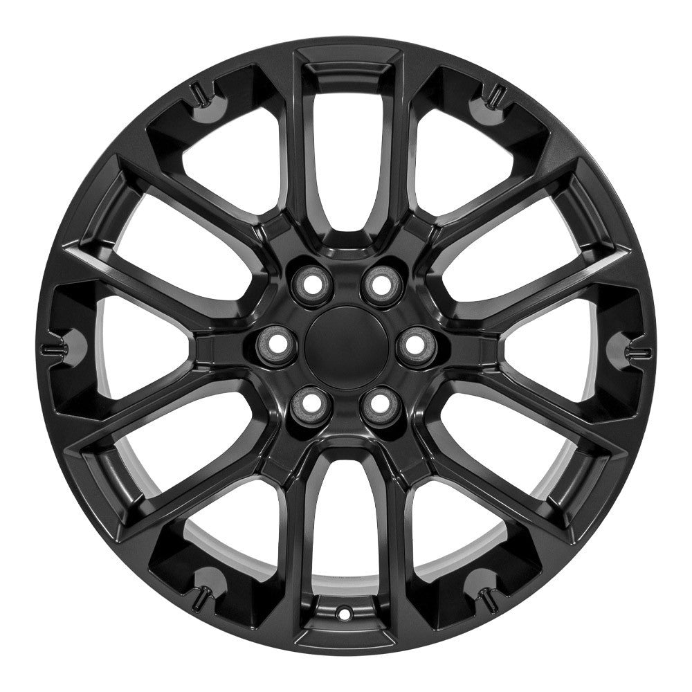 22" Satin Black Notched Honeycomb Wheels For GMC Sierra Yukon Denali 2000-20261