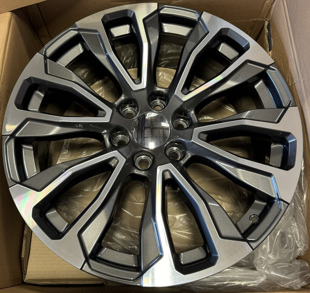 Gunmetal & Machine 22" Wheels Ironman H/T Tires GMC Sierra Yukon Denali Set 41