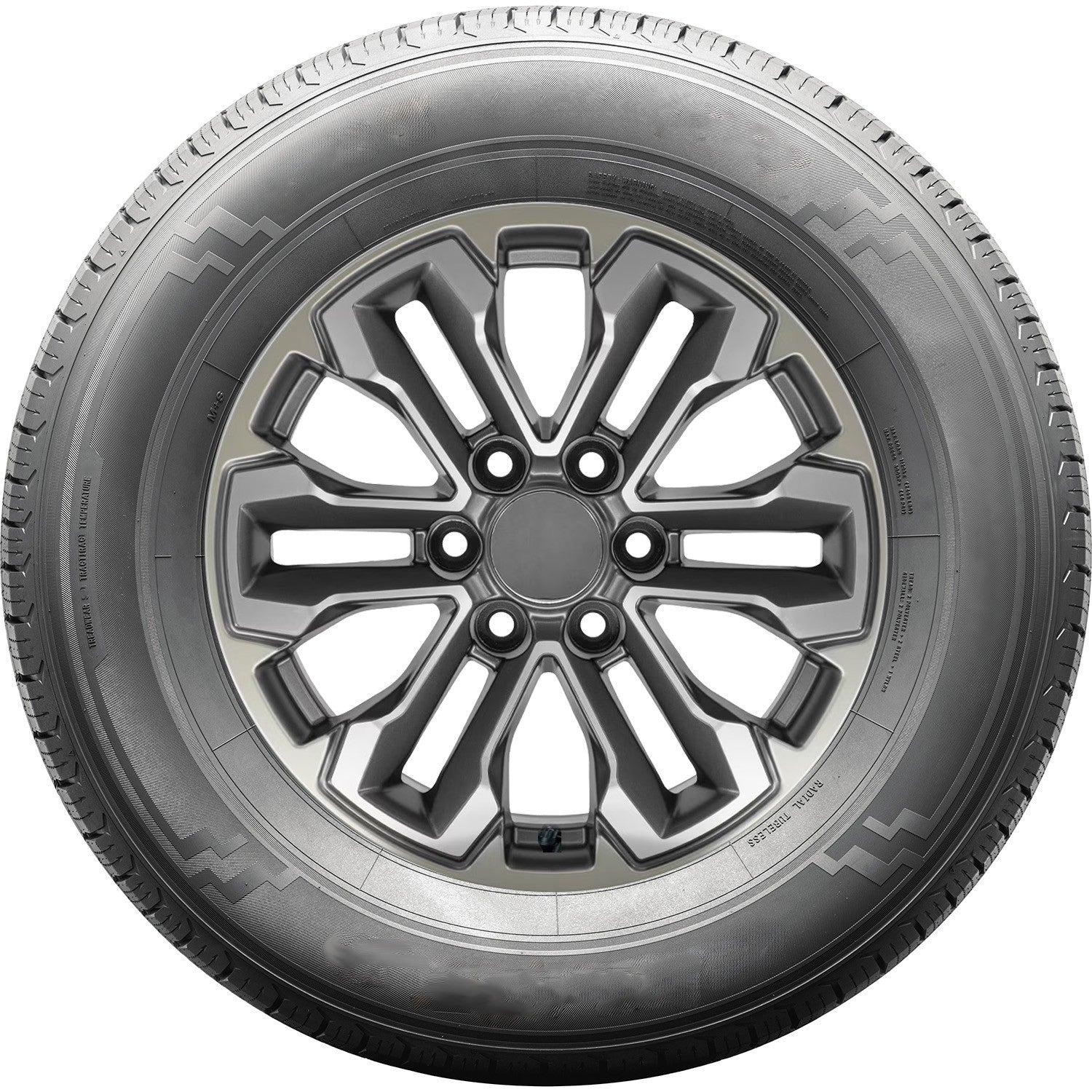 Chevy Silverado Tahoe 18" Gunmetal & Machine Replica Wheels All Season Tires1