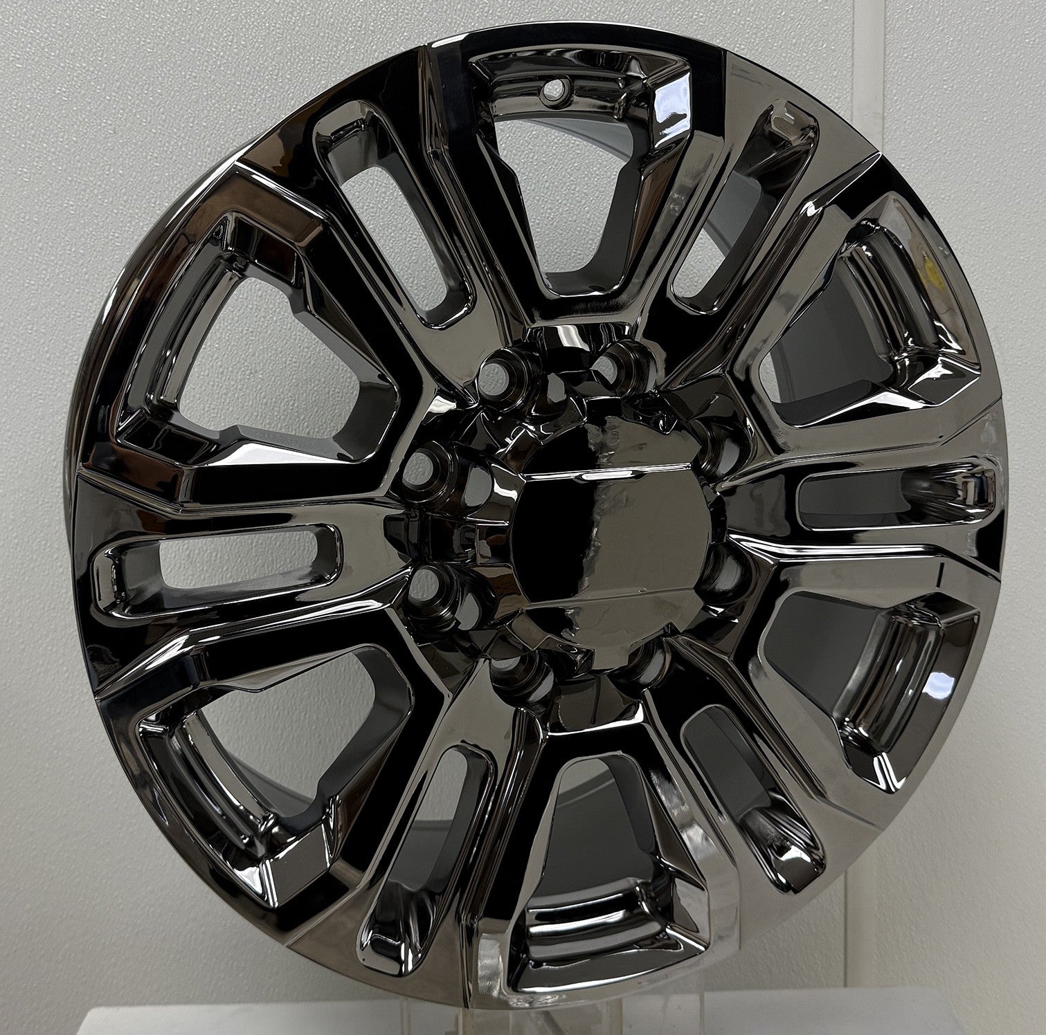 2011-2025 GMC Sierra 2500 Black Chrome 20" 8-180 Wheels 275/65R20 R/T Tires6