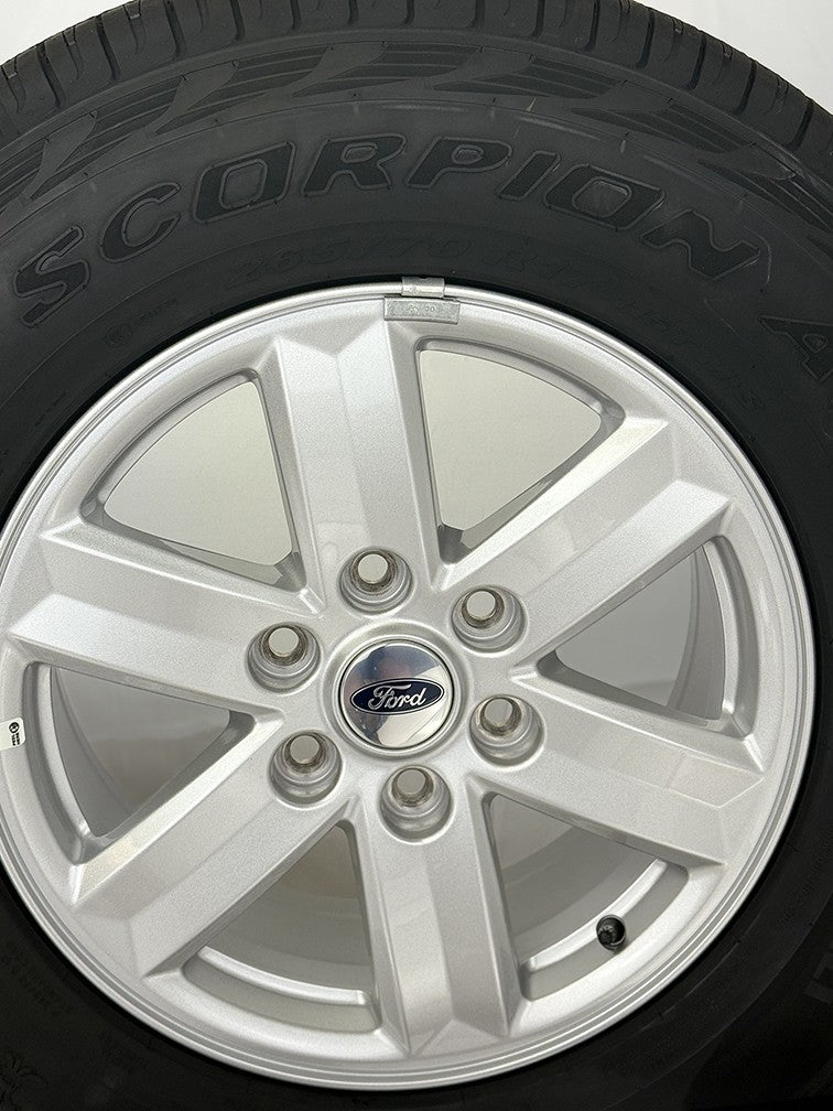 Ford F150 OEM 17" Silver Wheels Pirelli ATR Tires Fits 2015-2025 TPMS LUG NUTS2