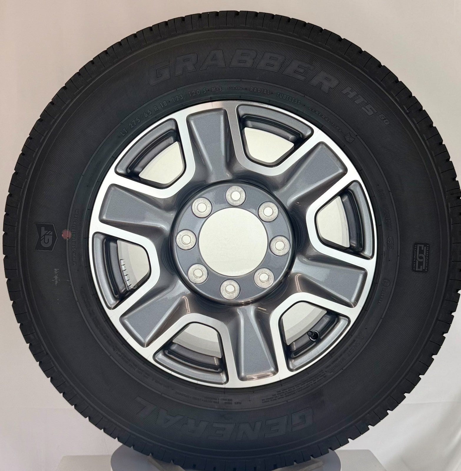 Ford F250 F350 18" Gunmetal Machined OEM Wheels General HT Tires New Takeoff1