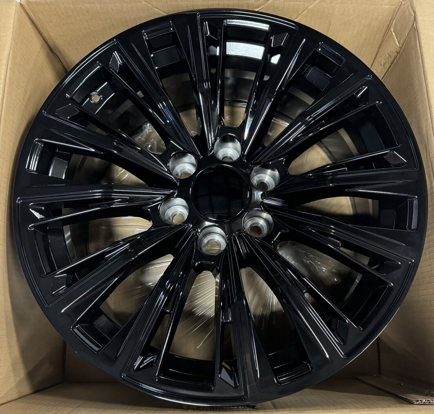 Gloss Black 22" Quarter Split Wheels Ironman H/T Tires GMC Sierra Yukon Denali2