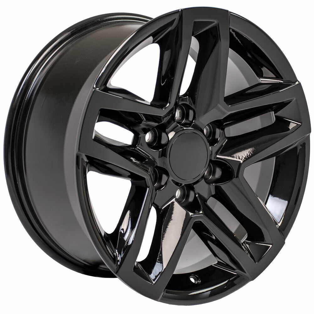 Chevy 18" Gloss Black Trail Boss Replica Wheels Fit Silverado Tahoe Suburban0