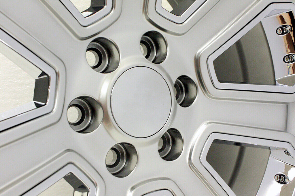 Chevy 20" Hyper Silver with Chrome Wheels fits 2000-18 Silverado Tahoe Suburban3