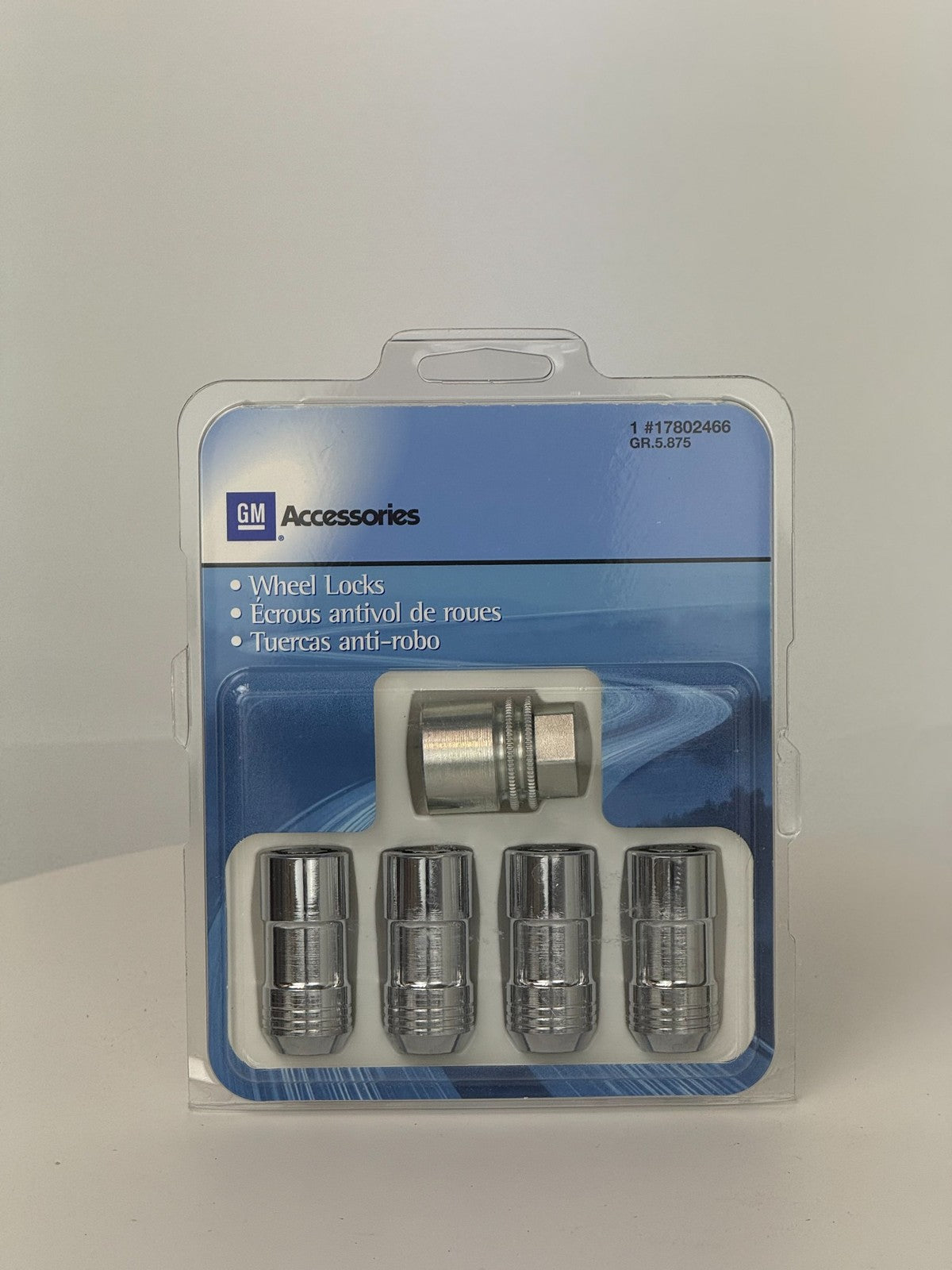 New GM Accessories Chevy GMC Cadillac Chrome Locking Lug Nut Kit With Key 14x1.50