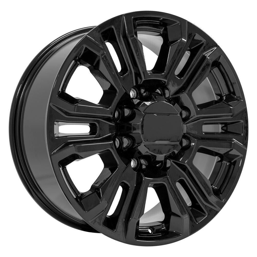 2011-2026 Chevy Silverado 2500 Gloss Black Split Spoke 20" 8 Lug Wheels 8x1802