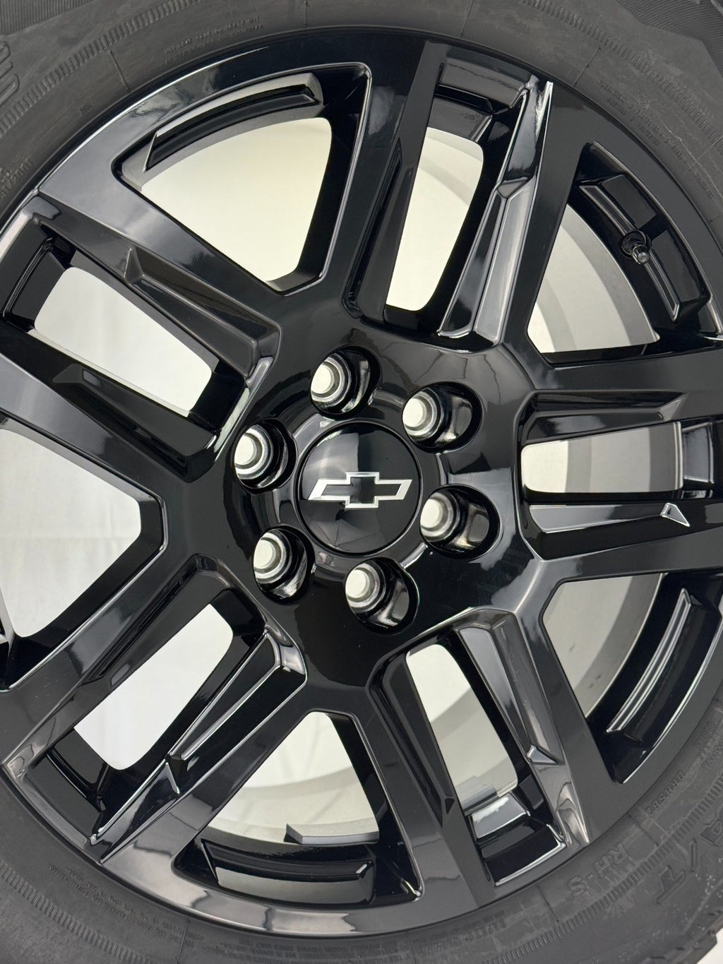 20" Chevy Silverado Black Trail Boss OEM Wheels Bridgestone AT Tire New Takeoff4