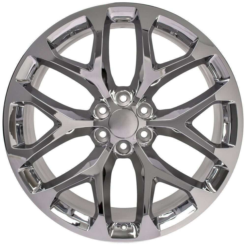 24" Chrome Snowflake Wheels for 2019-26 Dodge Ram 1500 Laramie Limited Big Horn1