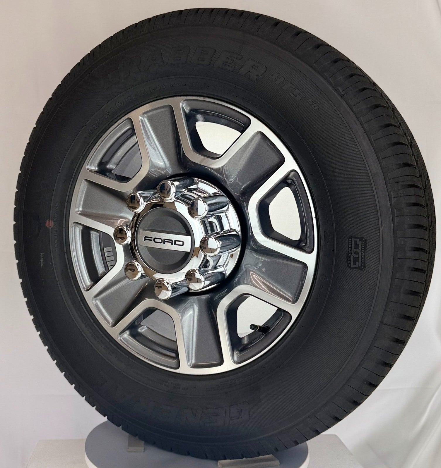 Ford F250 F350 18" Gunmetal Machined OEM Wheels General HT Tires New Takeoff2