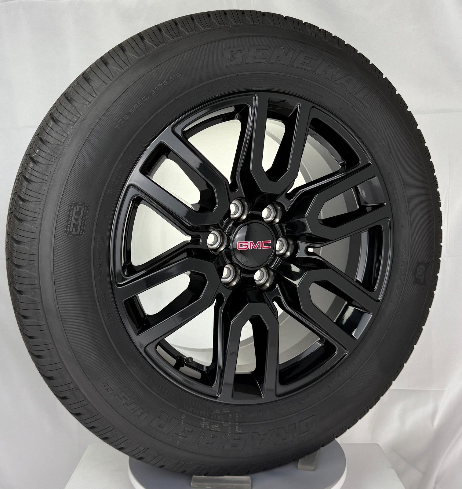 20" GMC Sierra Black Elevation Denali SLT OEM Wheels General HT Tires TPMS LUGS1