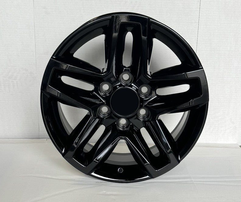 Chevy Silverado Trail Boss 18" Gloss Black Replica Wheels Blackhawk R/T Tires3